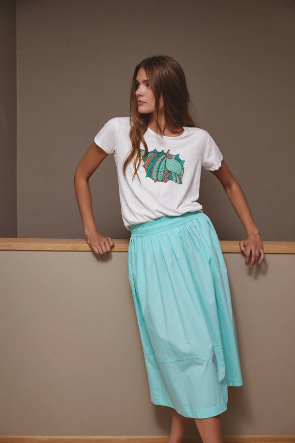 Seashell Tee - Aqua Mix
