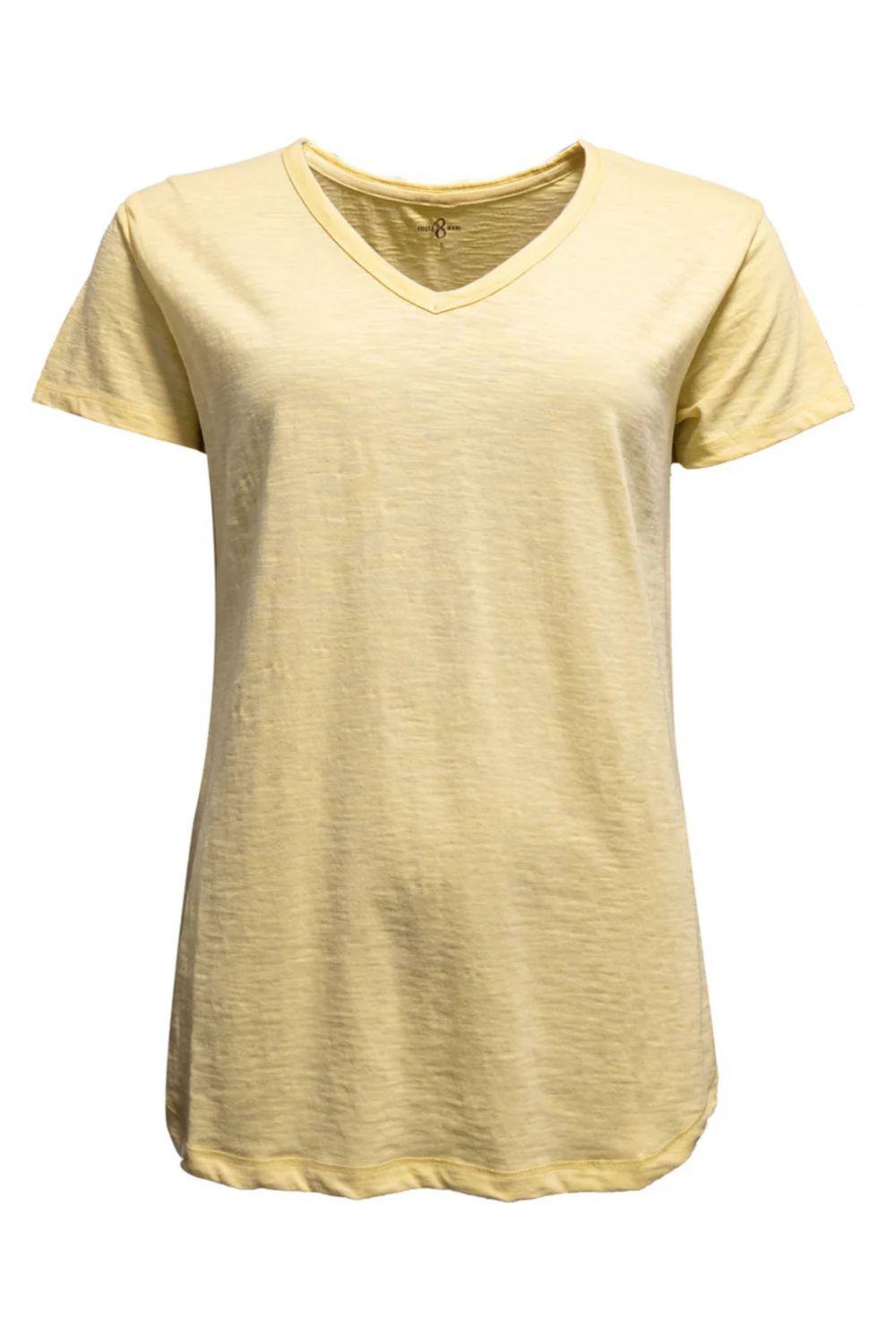 Basic S/S Tee V-neck - Yellow