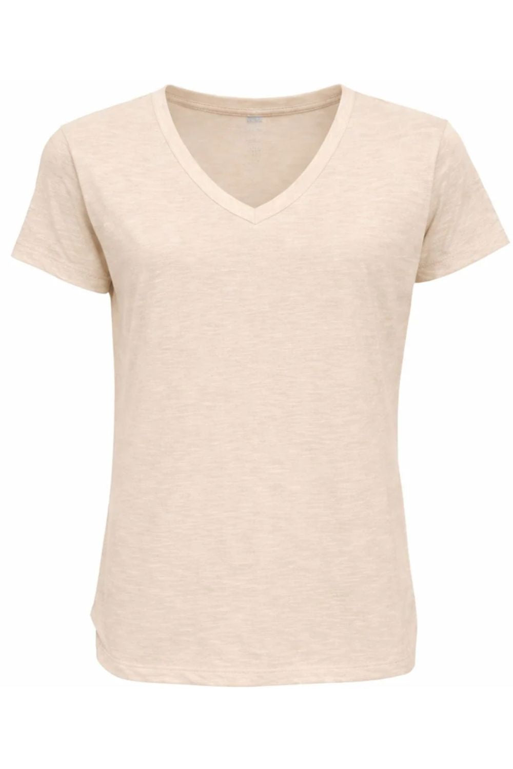Basic S/S Tee V-neck - Sand