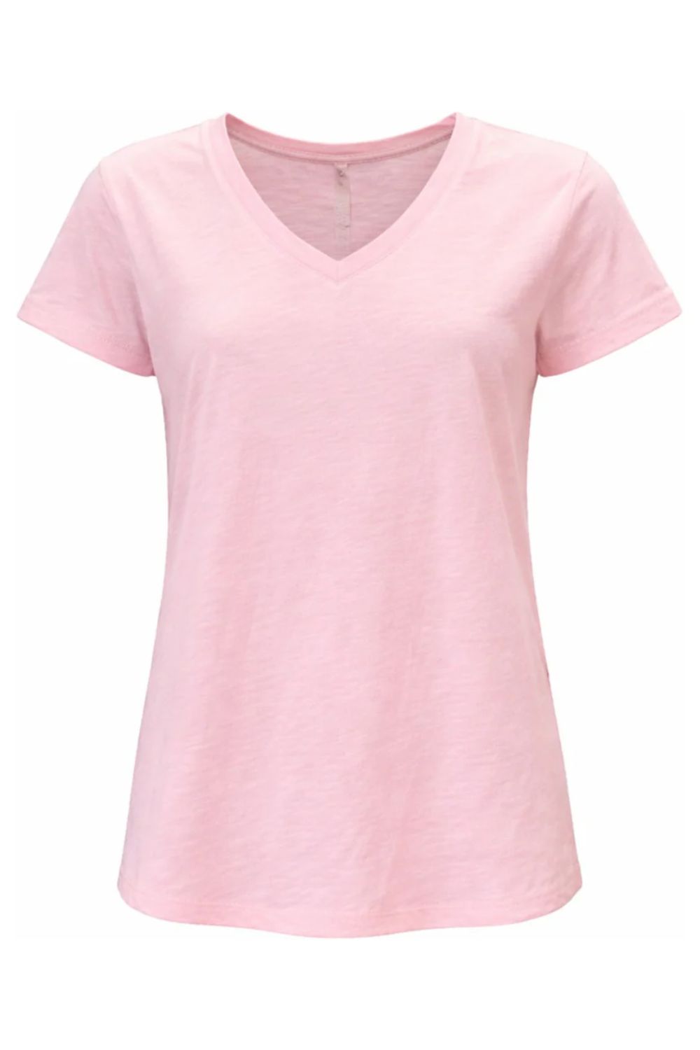 Basic S/S Tee V-neck - Rose
