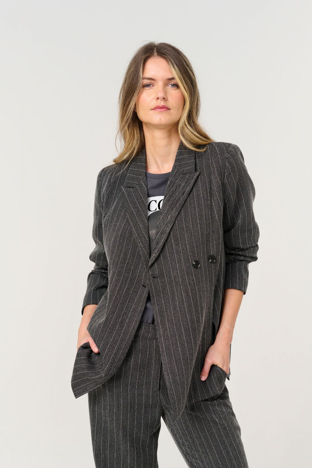 Majsi Blazer - Dark Stripe Choco